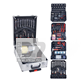 Aluminum Tool Case with 123 Tools + Organizer + ~400 Cable Ties + 270 Accessories